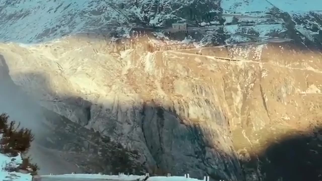 Driving in the swiss alp