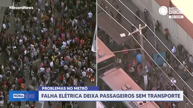 Metrô de SP tem falha elétrica e deixa um milhão de passageiros sem transporte