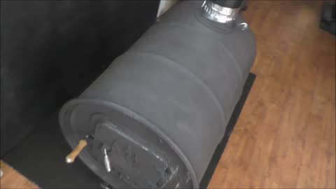 Baking The Paint On New Tiny House Barrel Stove