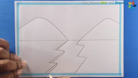 How to Draw Rainbow Scenery || Rongdhonu Scenery Drawing || Painting