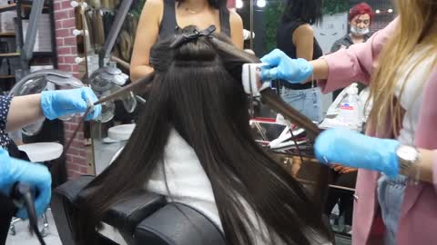 Keratin hair straightening in Dubai