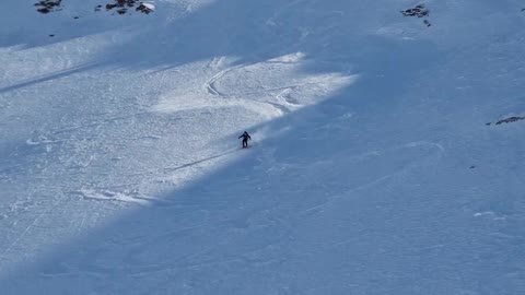 Skier Crashes Hard Attempting a Full Send Down the Mountain