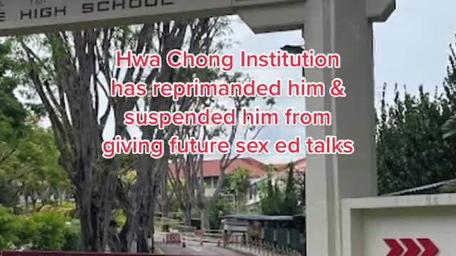 Hwa Chong staff givessex ed talk withCO discriminatory HEALLGBTQ material