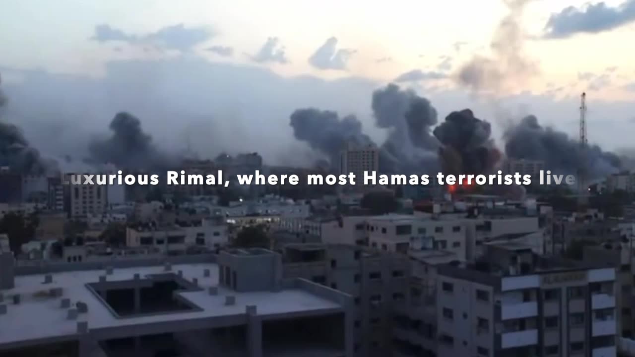 Bombing of Rimal, Gaza, where Hamas lives