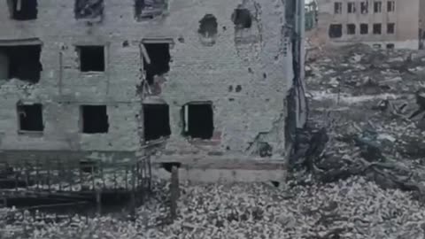 Center of Maryinka, all that is left of the city.