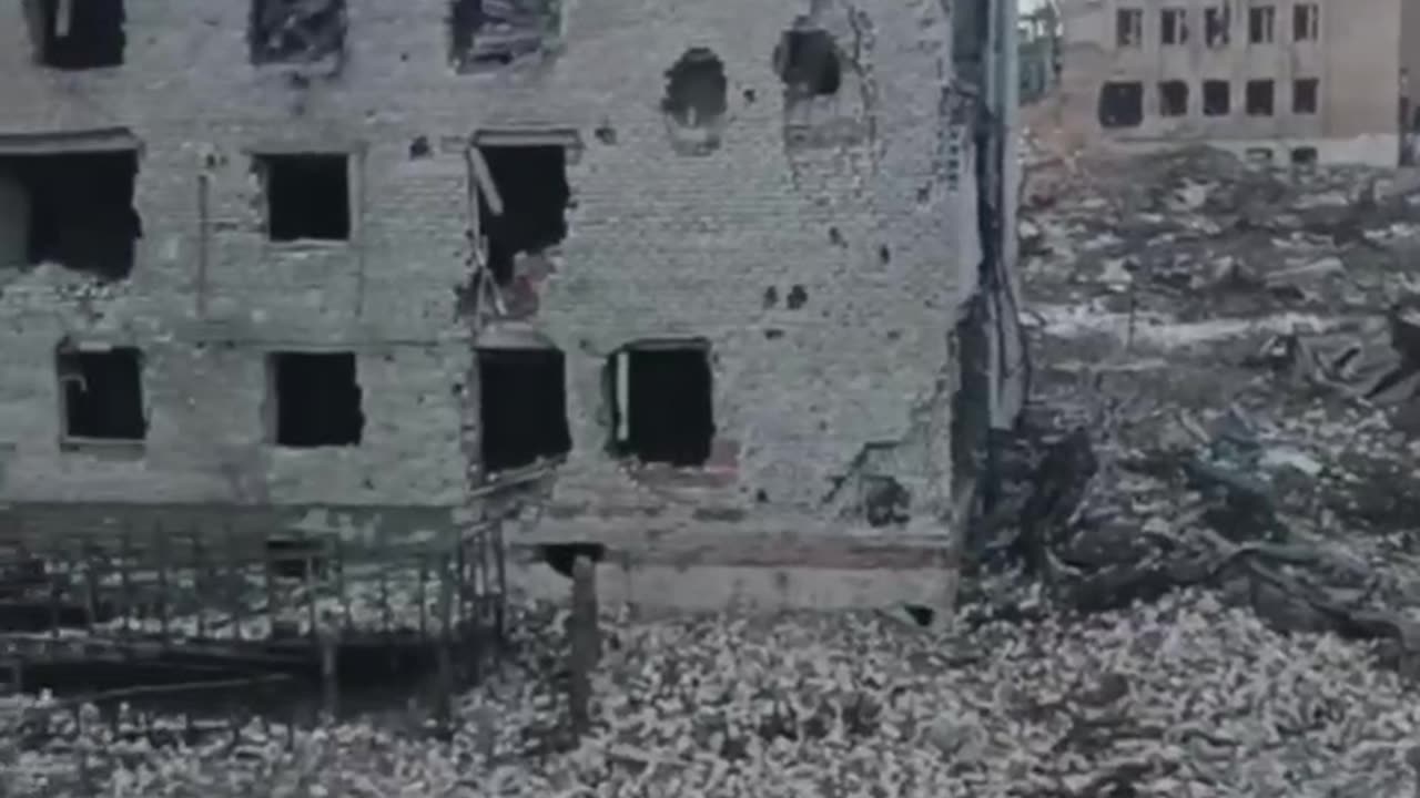 Center of Maryinka, all that is left of the city.