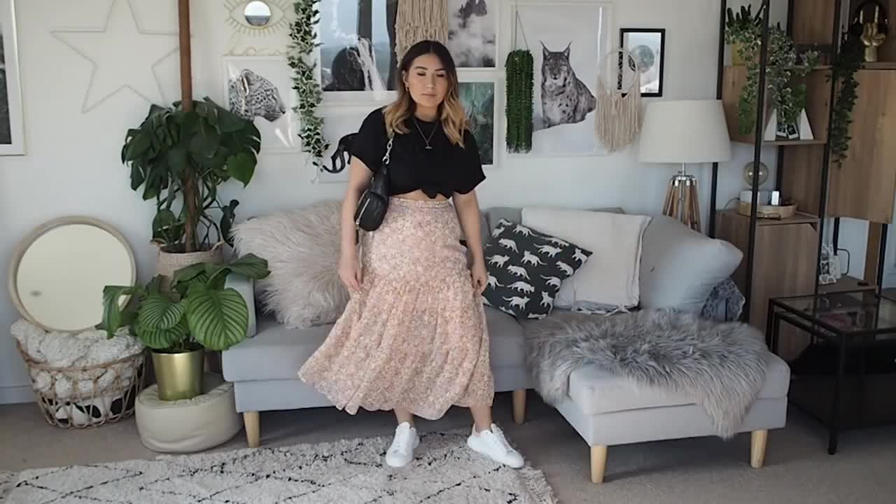 HOW TO STYLE A FLORAL MIDI SKIRT | Petite & Midsize Styling Tips