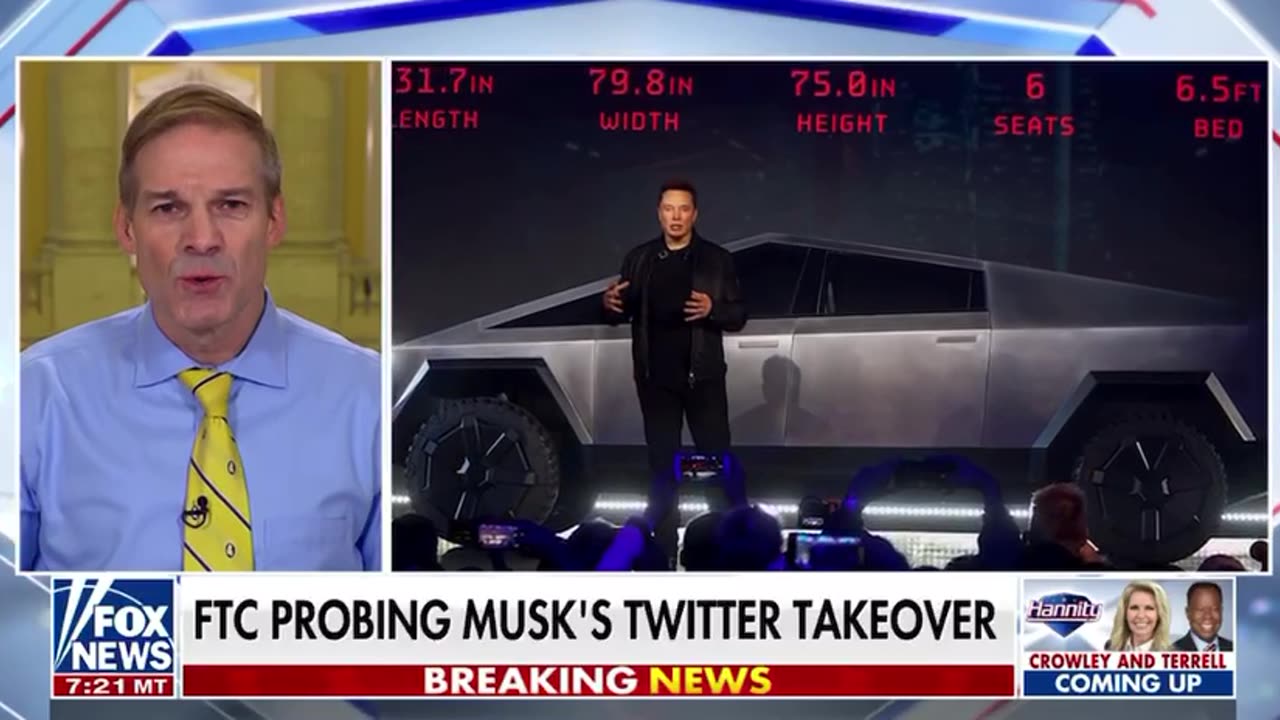 Jim Jordan: FTC Probing Musk’s Twitter Takeover