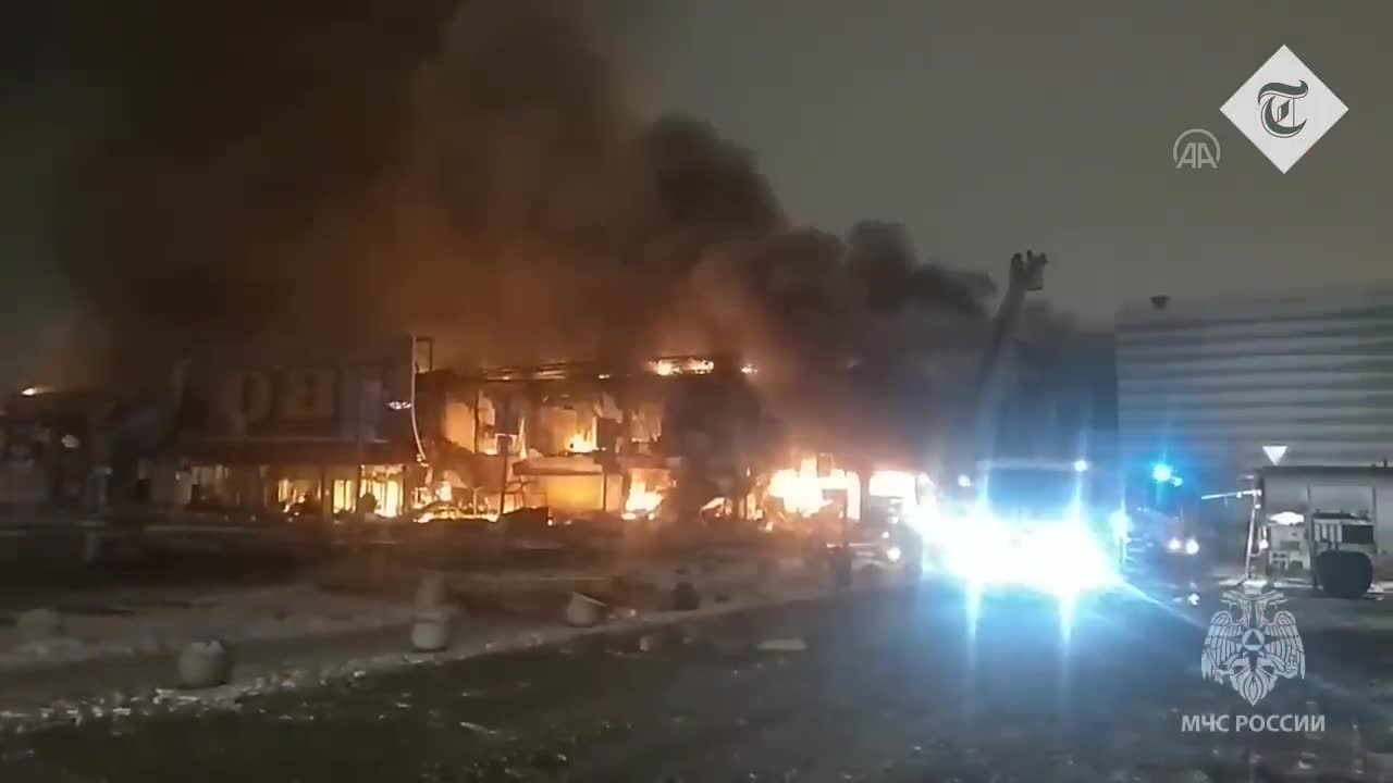 Russia Huge explosion as Moscow shopping centre goes up in flames