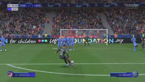 18 yds freekick by mbappe