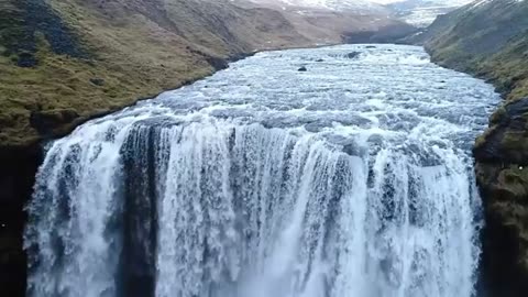 Waterfall video sounds amazing. With Drone Shots