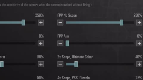 Control 4x scope in bgmi sensitivitie