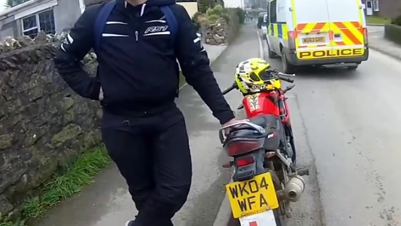 Road legal pit bike stopped by police