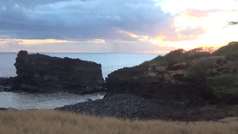 Lana'i City, HI — Kaunolu Village Site - Sunset