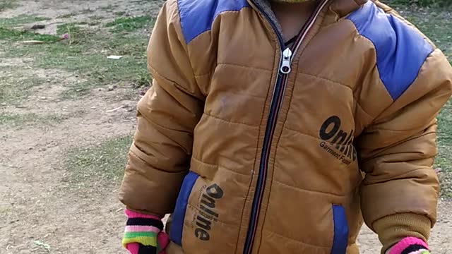 Cute baby Masti Indian village