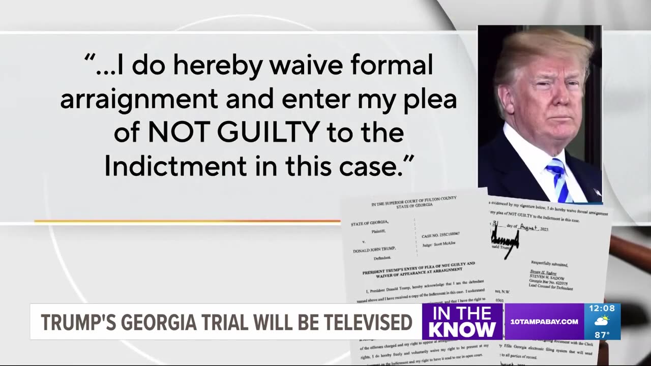 Trump's Georgia trial will be televised and live-streamed