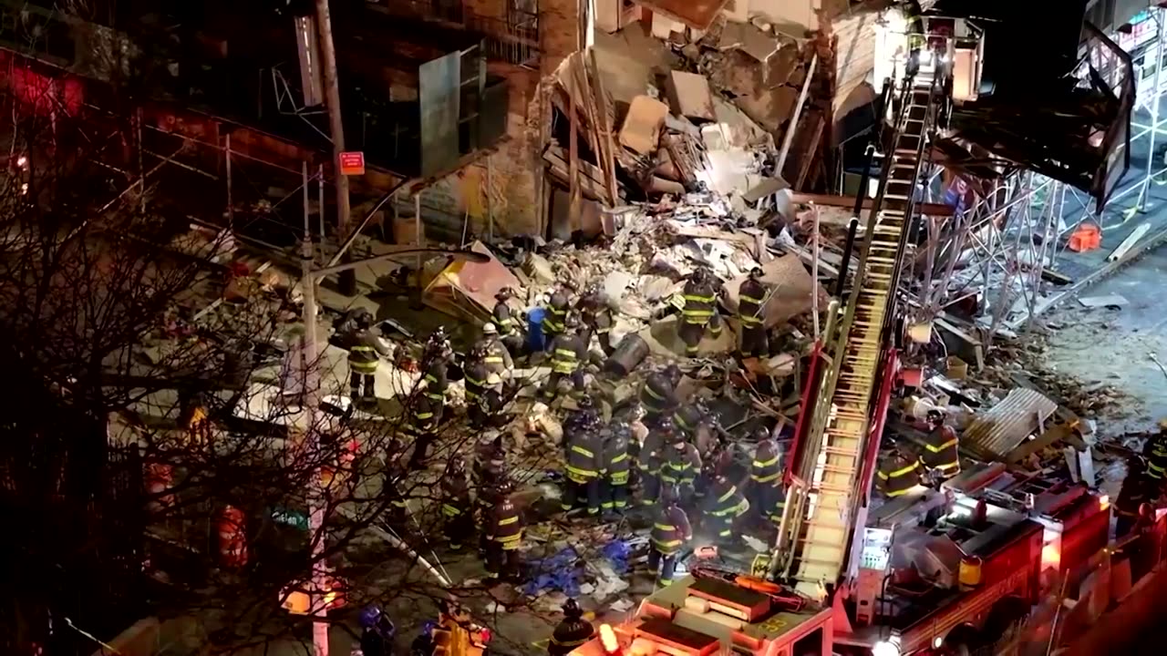 A New York City building partially collapses