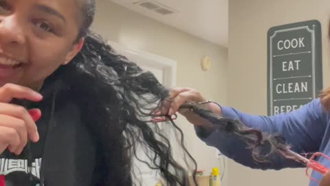 Ponytail Tangles In Home Baker's Hand Mixer