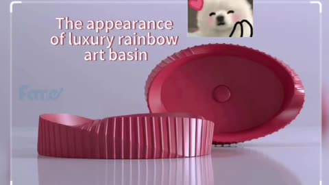 The appearance of luxury rainbow art basin