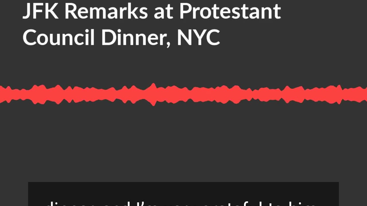 Nov. 8, 1963 | JFK Remarks to Protestant Council