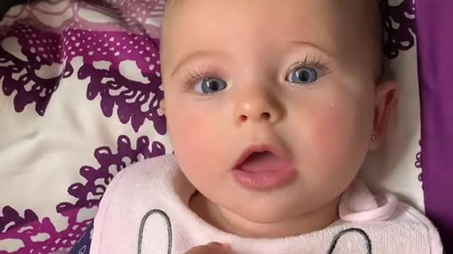 She is so beautiful. Her eyelashes are so long.