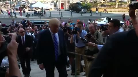 Donald Trump tells a young boy "A am the Batman"