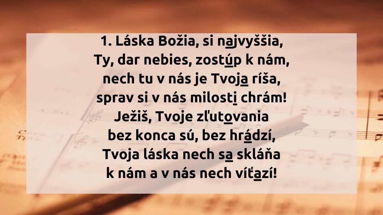 Láska Božia, si najvyššia