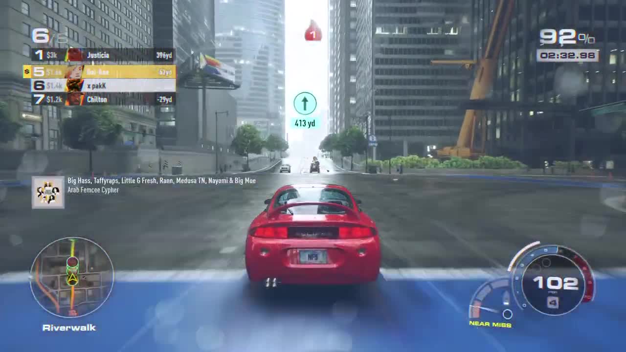Race finish straight out of Fast and Furious