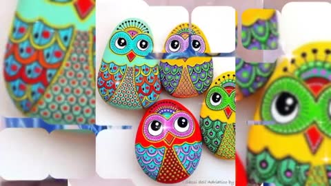 latest and beautiful DIY owl stone rock painting ideas