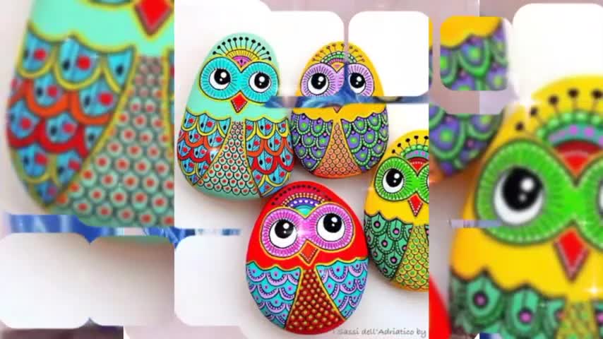 latest and beautiful DIY owl stone rock painting ideas