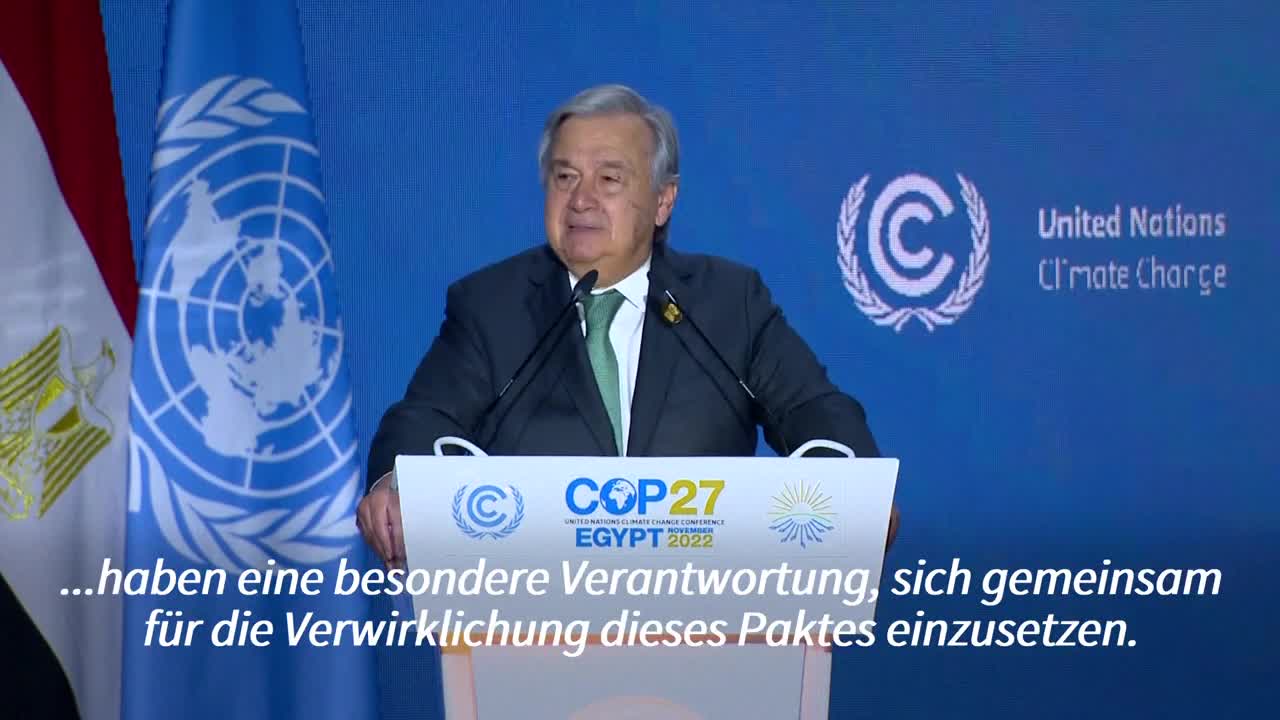 Guterres: Klima-Solidarität oder kollektiver Selbstmord