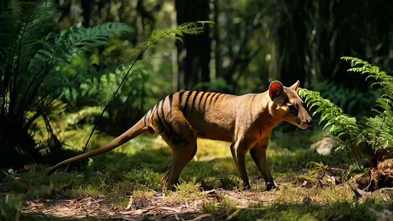 THE TASMANIAN TIGER OR THYLACINE, IS IT ALIVE? BEST Ai ANIMATION REALISTIC DOCUMENTARY