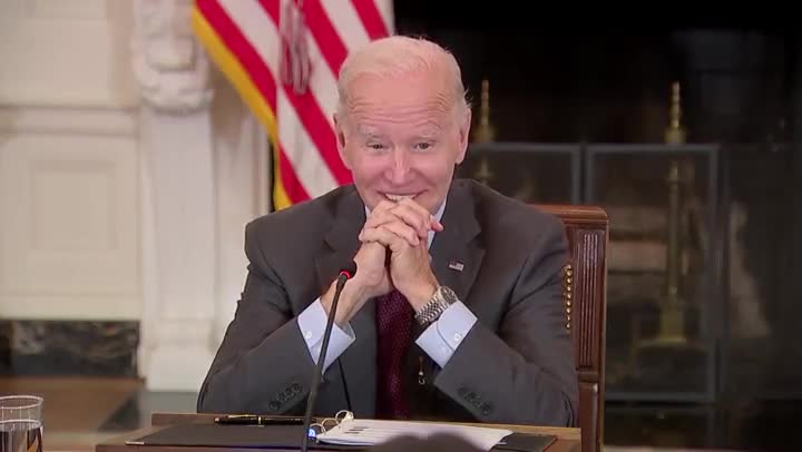 Biden Smirks as the Press is Pushed out of His 'Abortion Task Force' Meeting