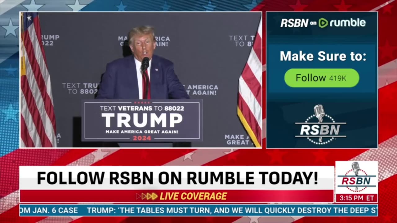 Trump Delivesr Remarks in New Hampshire - 8 8 23