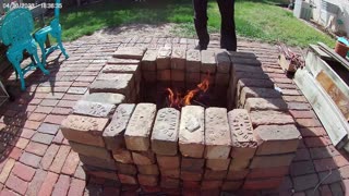 Making fire with a starting glass