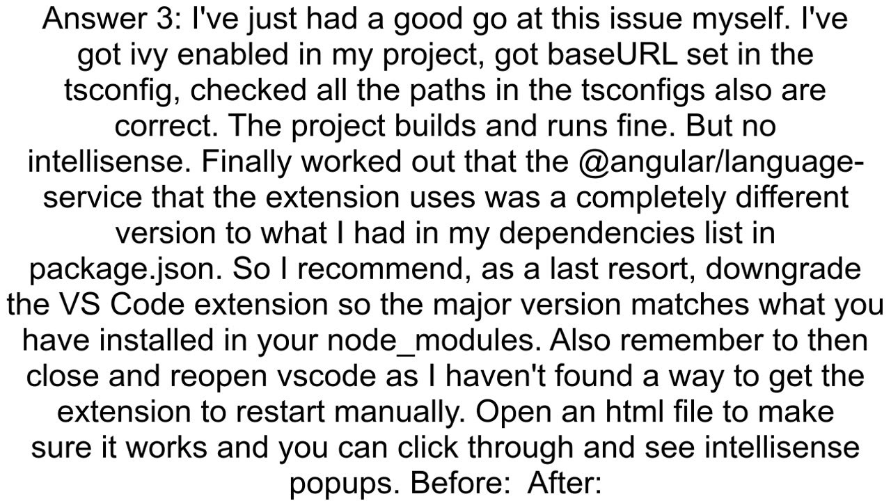 Angular language service in VSCode does not work because it is not an Angular project 39angularcore