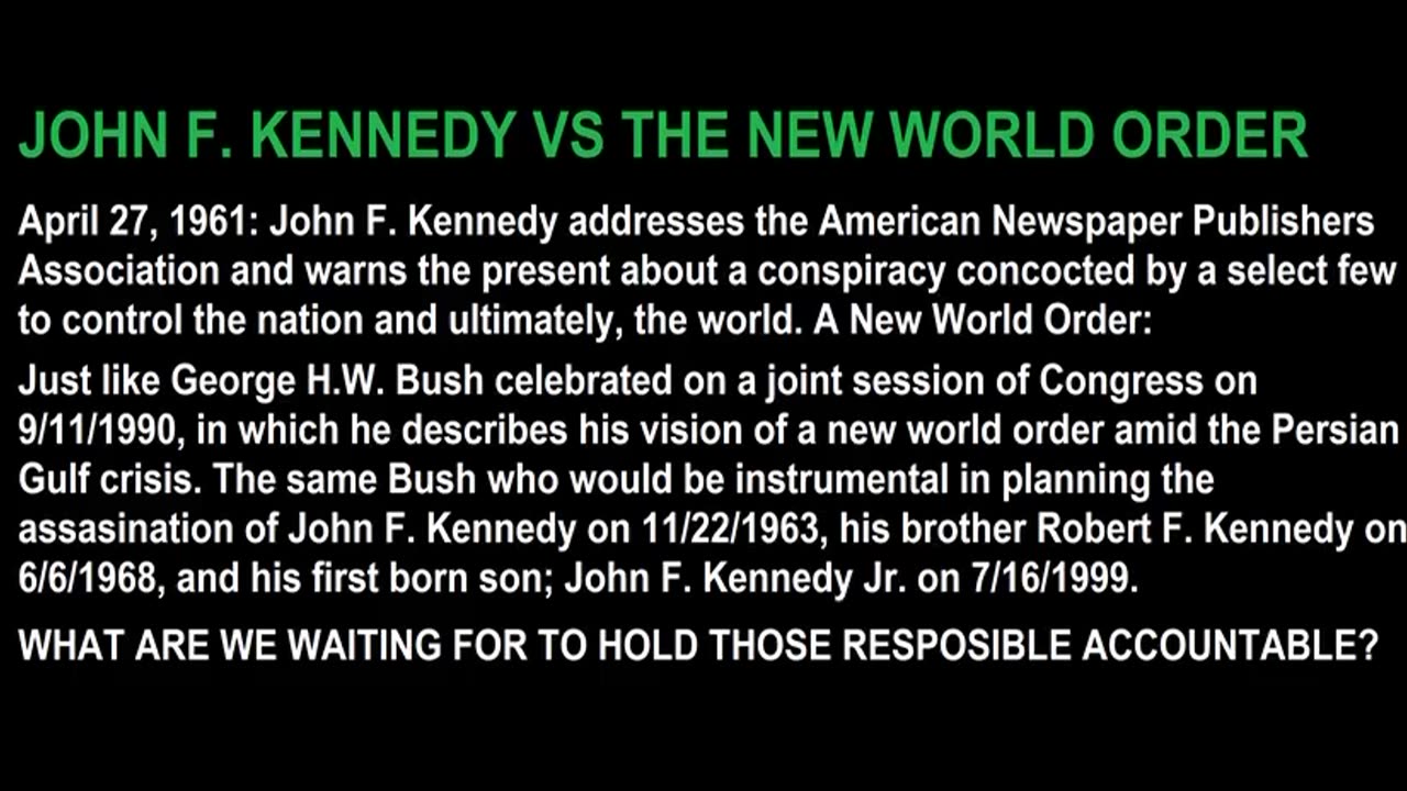 JFK New World Order Speech