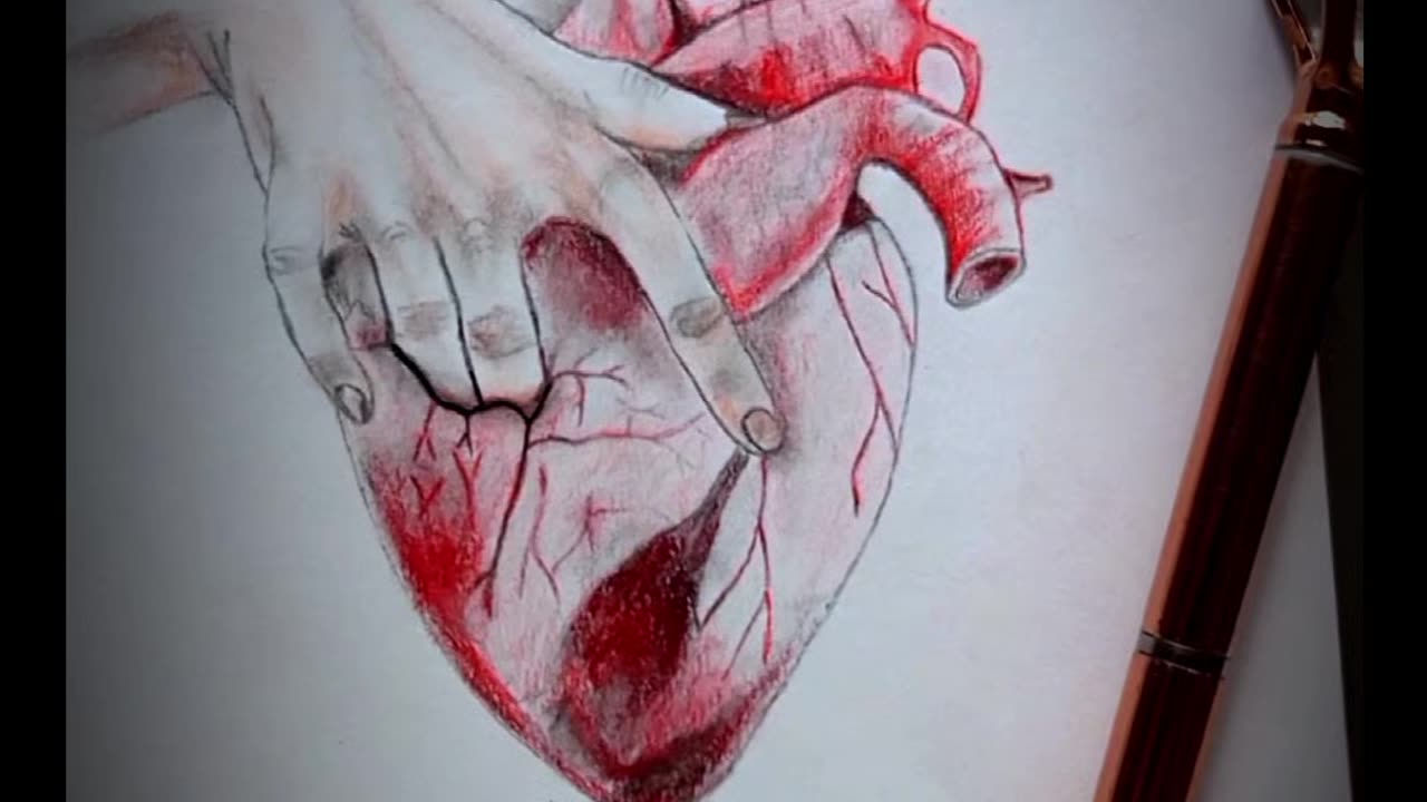 Heart broken drawing