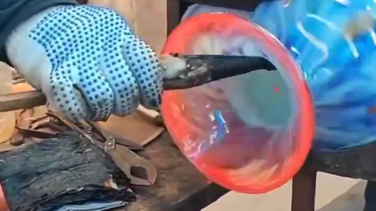 Glass blowing art process