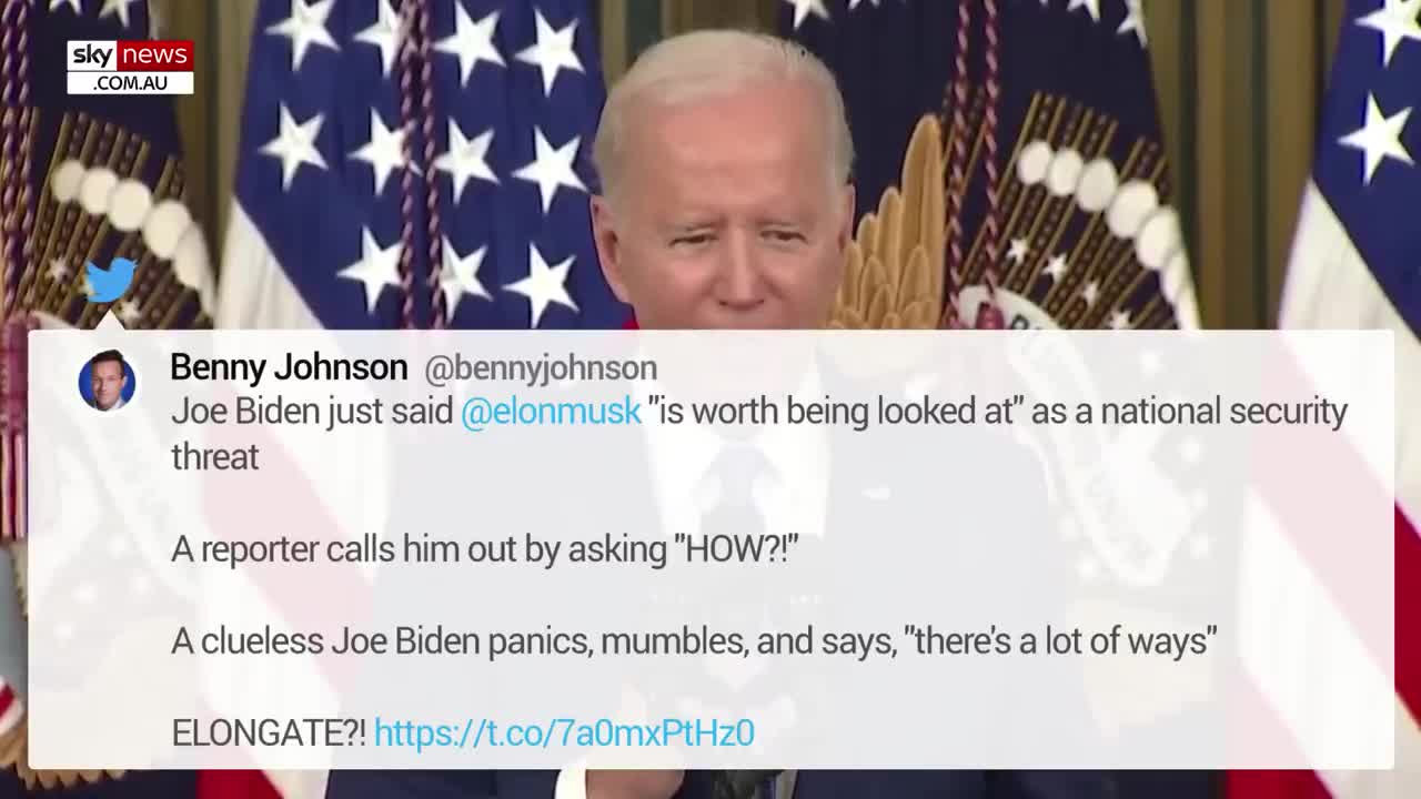 Clueless' Joe Biden 'panics' after Elon Musk question