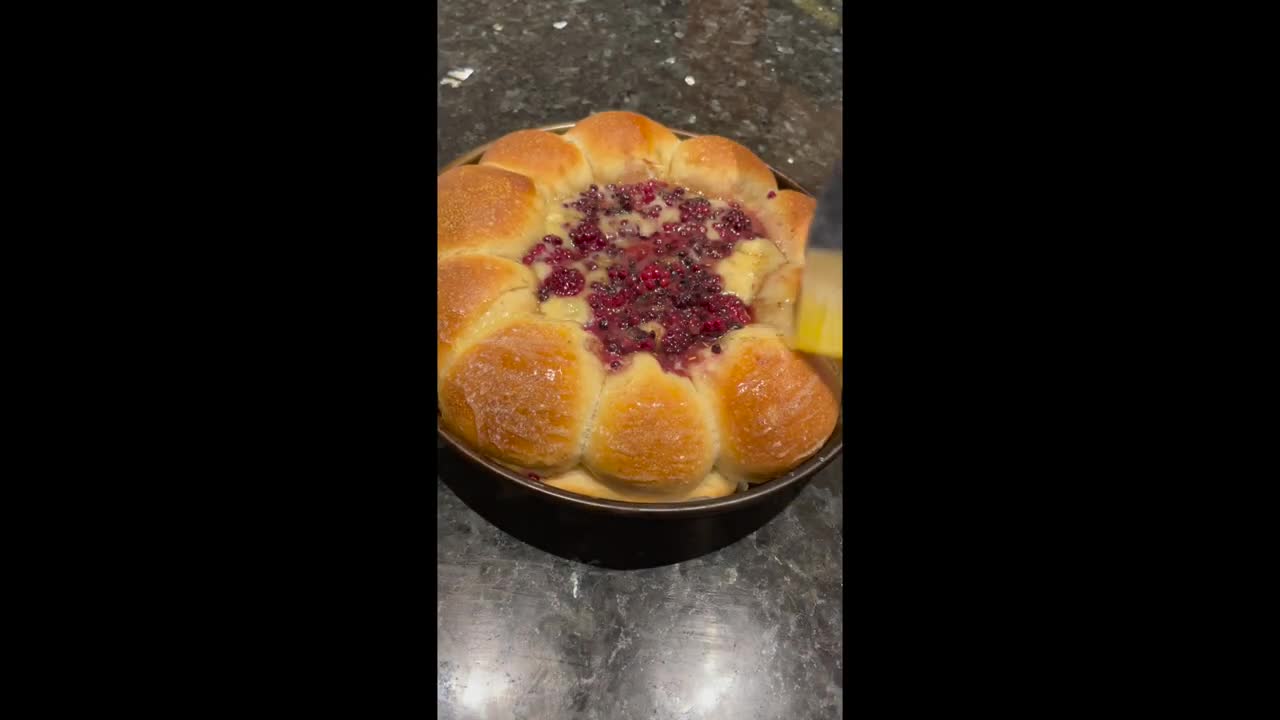 Sourdough Dinner Rolls with Baked Brie #shorts