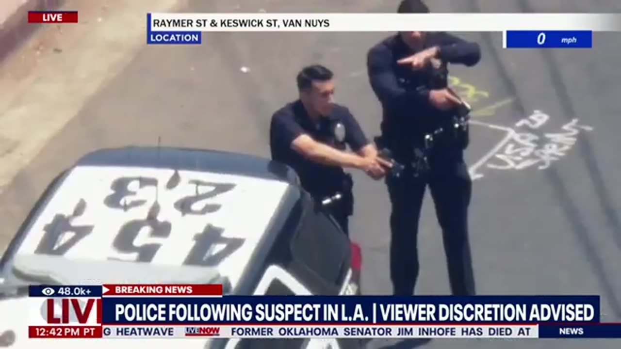 WATCH: LAPD successfully deploys spike strips to stop chase | LiveNOW from FOX