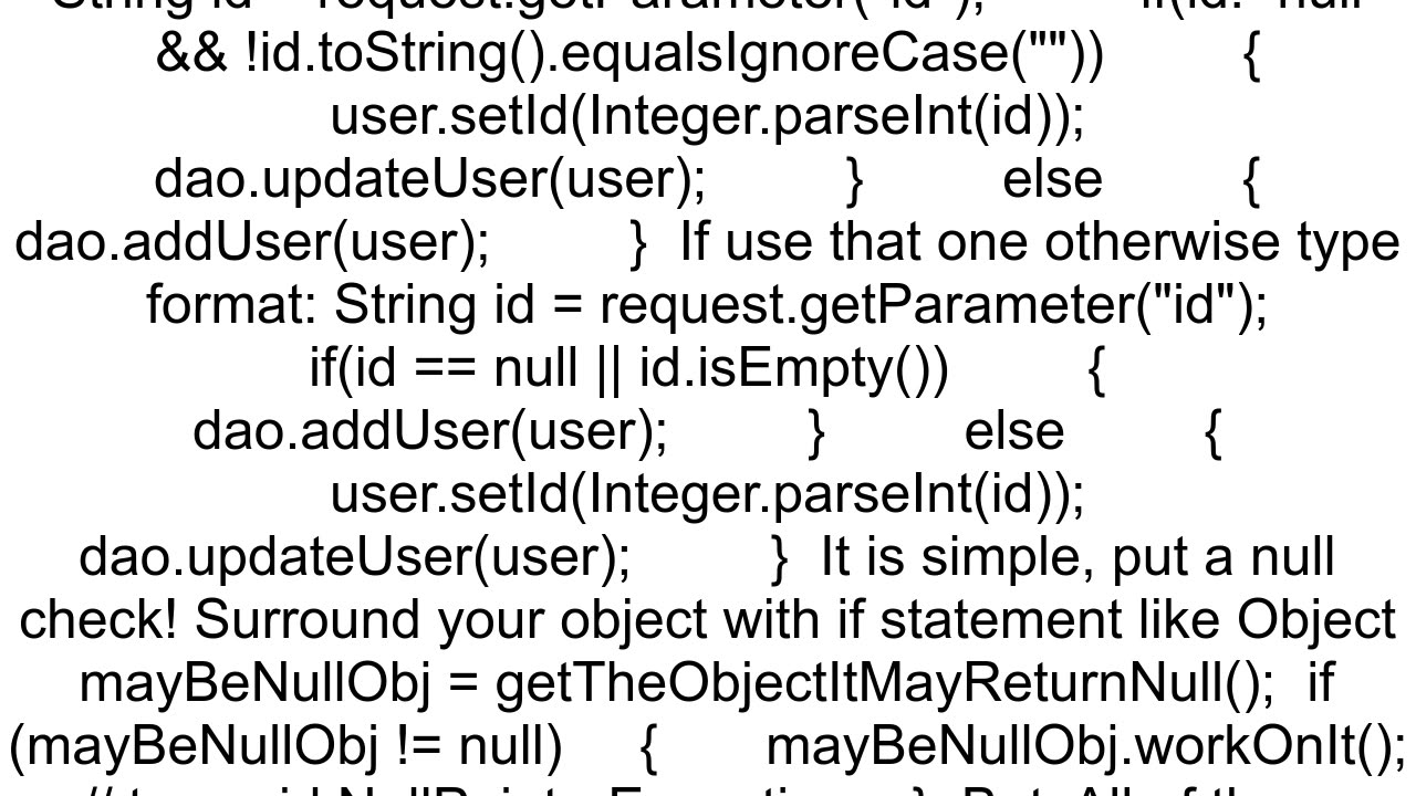 Java exception when checking if Integer value is null