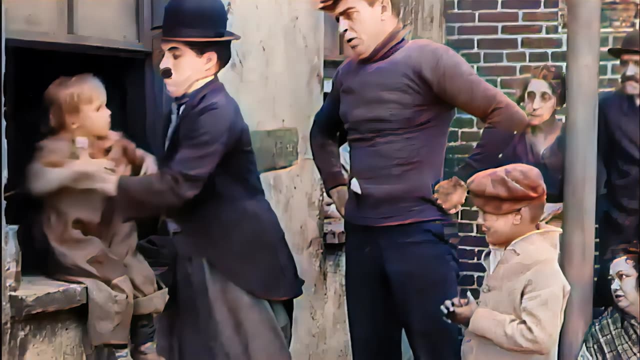 charlie chaplin child fight