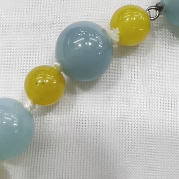 Handmade + Knotting Unique 22.5” Necklace with 925 Silver, Agate. One of a Kind