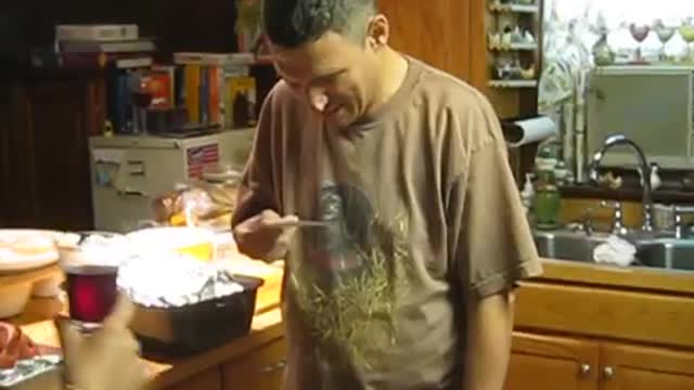 Greg jumping for joy for Jamie Sue 11/26/09