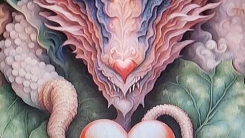 Dragon cat heart