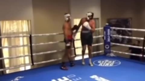 Tyson Fury gets cut while sparring.