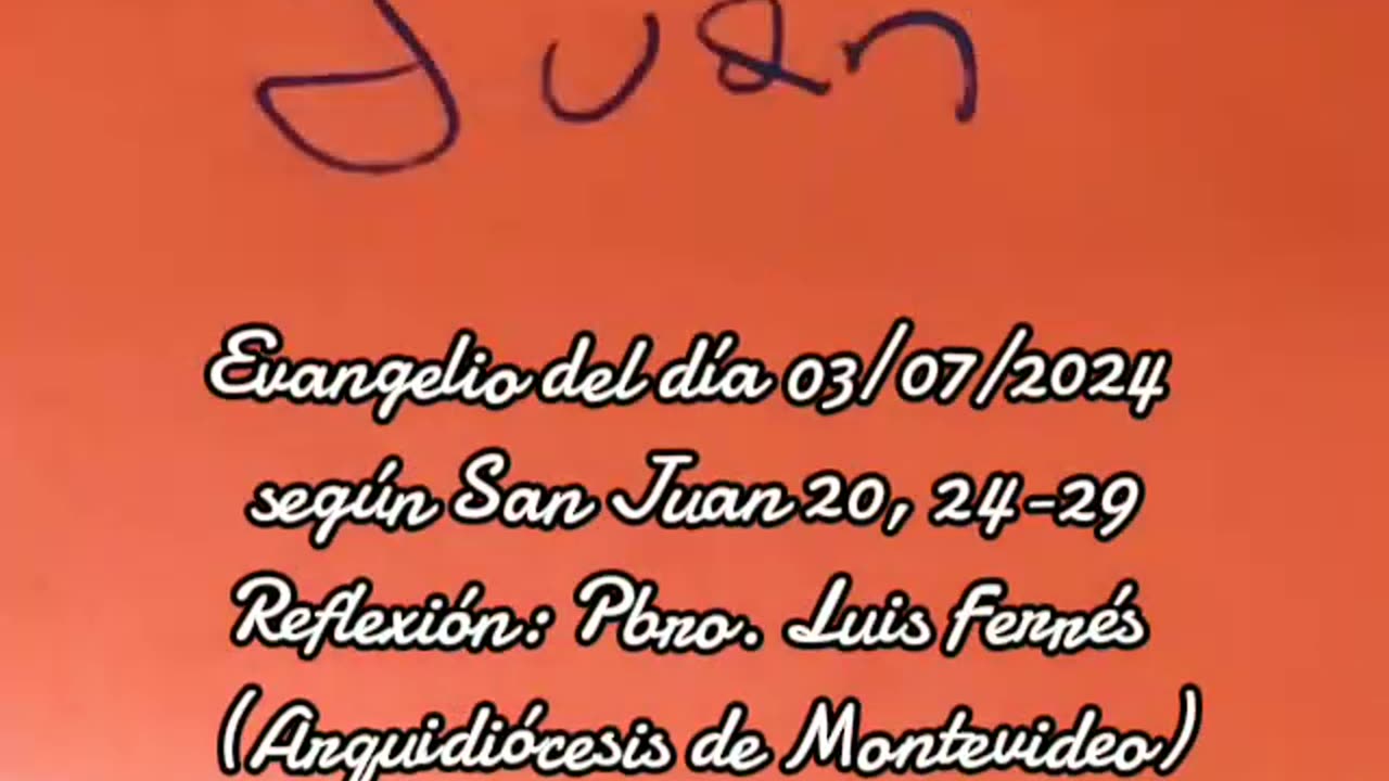 Evangelio del día 03/06/2024 según San Juan 20, 24-29 - Pbro. Luis Ferrés