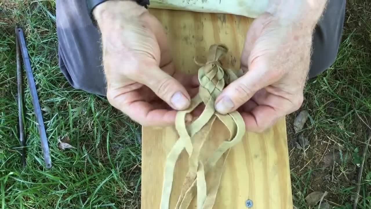 How to Make Your Own Bone Belt Buckle and Plaited Buckskin Belt